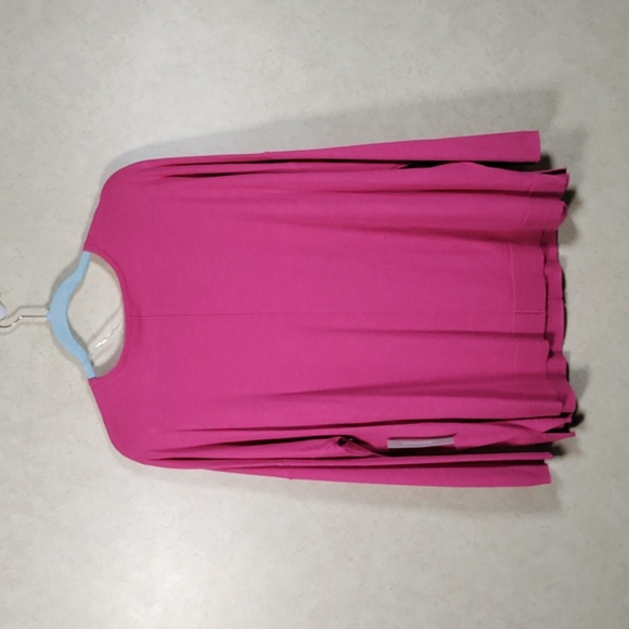 10W01 Chico's pink center seam ribbed sleeve cashmere blend sweater 3 XL NWT - Picture 8 of 11